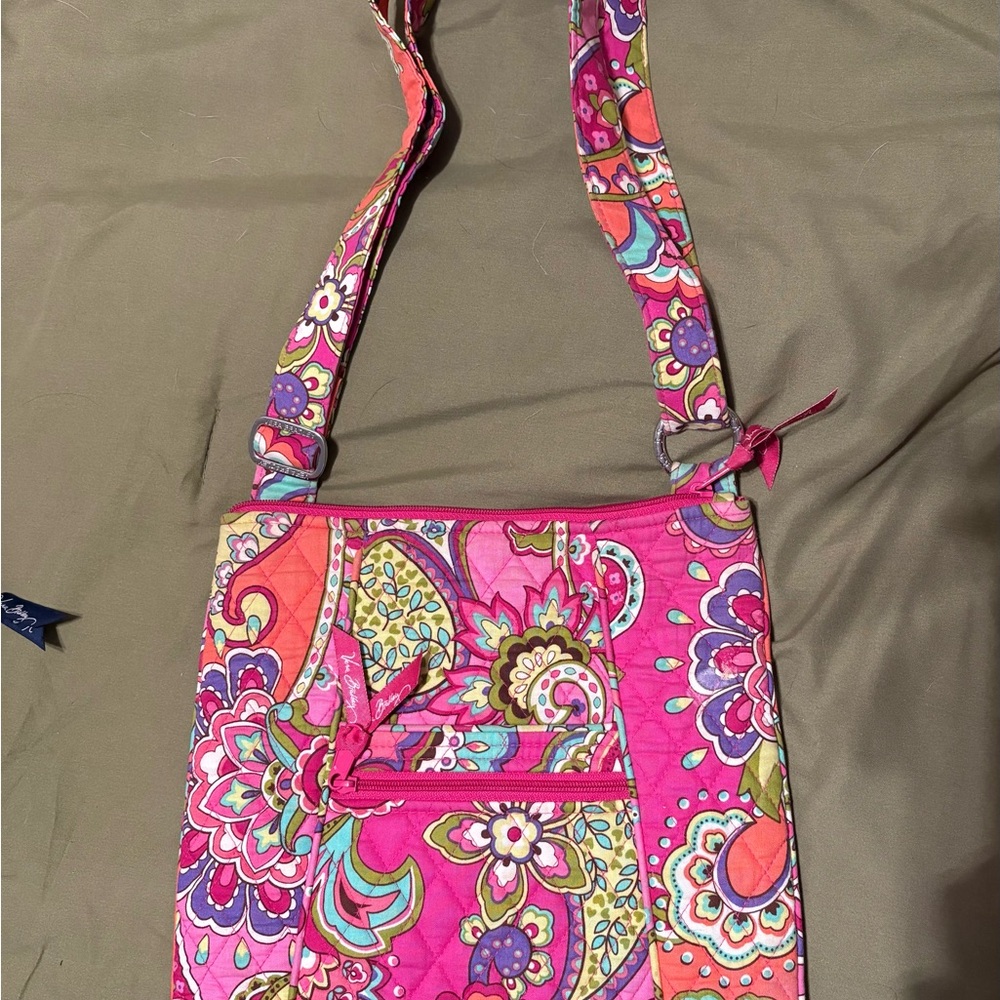 Vera Bradley Pink and Purple Paisley Crossbody Bag